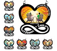 Attrape-soleil infini en forme de cœur personnalisé pour fenêtre, nom de couple, portrait, ornement pour camping, randonnée, amoureux de You and Me We Got This attrape-soleil pour anniversaire,