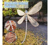 Attrape Soleil Libellule En Cristal Avec Perles, Ornement De Fenêtre Suspendue, Décoration De Fenêtre De Voiture De Mariage H88f