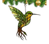 Attrape-soleil Oiseau - 7,87 pouces Grand Ornement Suspendu, Art de Structure Arbre en Acrylique Pendentif de Fenêtre Décoratif avec Design Colibri pour Réflexion de la Lumière | Décoration pour Salon