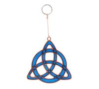 Attrape-soleil païen triquetra fabriqué à la main - Décoration murale d'énergie mystique et breloque terrestre