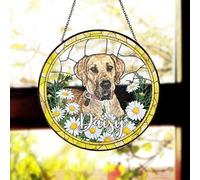 Attrape-soleil personnalisé à suspendre à une fenêtre, portrait de chien personnalisé à partir d'une photo, cadeau de condoléances pour la perte d'un animal de compagnie, cadeau commémoratif