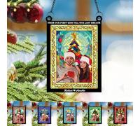 Attrape-soleil personnalisé avec photo de couple pour fenêtre, mur, arbre de Noël, personnalisé de notre premier baiser jusqu'à notre dernier souffle, attrape-soleil de Noël, ornement à suspendre