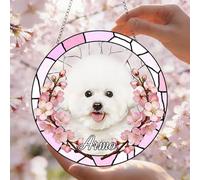 Attrape-Soleil Personnalisé pour Chien, Vitrail Suspendu avec Photo et Texte, Cadeau de Condoléances pour la Perte d'un Animal de Compagnie (Cadeaux pour Animaux de Compagnie)