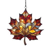 Attrape-Soleil pour Fenêtre,2D Feuilles D'Érable d'automne Pendentif d'art De Fenêtre Capteur De Soleil,Pendentif Artisanal Esthétique pour Mur - pour Chambre Serres Jardin