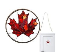Attrape-soleil pour fenêtre - Acrylique - Décoration d'automne - Vitrail coloré - Feuilles d'érable - Décoration de fenêtre - Pour intérieur jardin, maison, appartement, bureau, fête