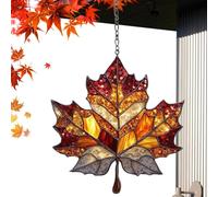 Attrape-soleil pour fenêtre d'intérieur | 2D feuilles d'érable d'automne en acrylique - Pendentif esthétique pour rebord de fenêtre, chambre à coucher, serres, jardin, cour, balcons