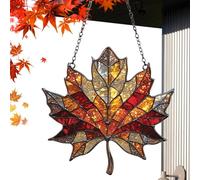 Attrape-soleil pour fenêtre d'intérieur - Pendentif 2D en acrylique en forme de feuilles d'érable d'automne | Pendentif esthétique pour rebord de fenêtre, chambre à coucher, serres, jardin, cour