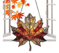 Attrape-Soleil pour Fenêtre Intérieure,2D Feuilles D'Érable d'automne Ornement Attrape-Lumière,Pendentif Esthétique d'Artisanat Mural - pour Rebord de Fenêtre, Chambre