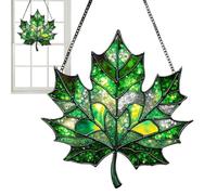 Attrape-Soleil pour Fenêtre Intérieure,2D Feuilles D'Érable D'Automne Pendentif D'Art De Fenêtre Capteur De Soleil - Esthétique Suspension Murale Artisanale, Décoration de Thanksgiving | Polyvalence I