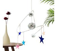 Attrape-Soleil pour Fenêtre Intérieure - Tournante avec Boules à Facettes et Étoiles | Ornement Artisanal Créateur d'arc-en-pour Salon Chambre Balcon Bureau Fenêtre | pour Salon Bureau Balcon