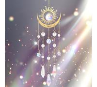 Attrape-soleil pour fenêtres, fabricant d'arc-en-ciel solaire de 22,9 cm avec chaînes, attrape-soleil à suspendre pour intérieur et extérieur, pour fenêtres, jardin, voiture, Noël, fête des mères
