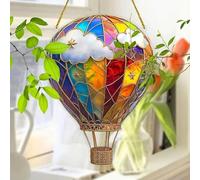 Attrape-Soleil Teinté De Jardin Lampes Solaires en Montgolfière avec Attrape-Soleil, Lanternes Solaires en Acrylique À Suspendre, Décoration pour Jardin Intérieure Et Extérieure (B)