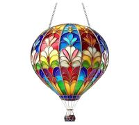 Attrape-Soleil Teinté De Jardin Lampes Solaires en Montgolfière avec Attrape-Soleil, Lanternes Solaires en Acrylique À Suspendre, Décoration pour Jardin Intérieure Et Extérieure (D)