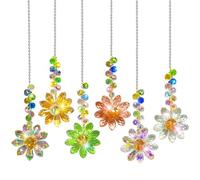 Attrape-Soleils en Cristal Coloré, Pendentif Prisme Suncatcher, Décoration Soleil, Ornement Capteur, Fabricant Arc-en-Ciel Suspendu pour Fenêtre et Jardin
