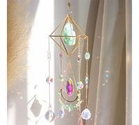 Attrape-Soleils en Cristal,Pendentif Prisme Attrape-Soleil en Cristal Coloré,Suncatcher Pendentif,Soleil Cristal Décoration,Cristal Ornement Capteur,Fabricant Arc-en-Ciel Suspendu pour Fenêtre Jardin