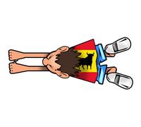 Attrape Voiture Taureau Espagnol - 28x12cm - Sticker/Autocollant