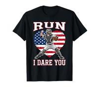 Attrapeur de Baseball Vintage Run I Dare You Funny Boys T-Shirt