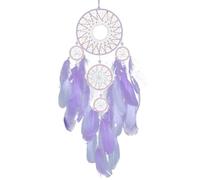 Attrapeurs De Rêves-carillons Éoliens De Décoration Créative En Plumes | Attrape-rêves De Voiture Fait À La Main | Attrape-rêves À Cinq Anneaux, Décoration Murale Suspendue Pour Chambr