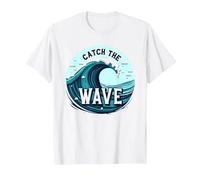 Attrapez la Vague : L'Aventure océanique du Surfeur T-Shirt, Homme, Blanc, S