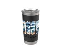 Attrapez la vague. Surfez sur l'océan, profitez de la plage Gobelet isotherme en acier inoxydable double paroi