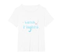 Attrapez Les Vols et Non Les Sentiments - Aventure de Voyage spirituelle T-Shirt, Femme Grandes Tailles, Blanc, 1X