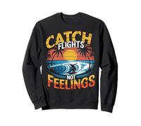 Attrapez Les Vols Pas Sentiments numériques nomades Coucher de Soleil Sweatshirt