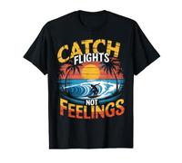Attrapez Les Vols Pas Sentiments numériques nomades Coucher de Soleil T-Shirt Graphique avec Valeur