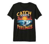 Attrapez Les Vols Pas Sentiments numériques nomades Coucher de Soleil T-Shirt Haut de Gamme
