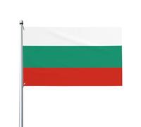 Attrayant et choquant. Drapeau bulgare de 0,9 x 1,5 m avec en-tête en toile, résistant aux UV, excellent savoir-faire, superbe et éblouissant