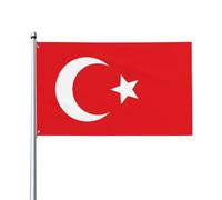 Attrayant et choquant. Drapeau de Turquie de 0,9 x 1,5 m avec en-tête en toile, résistant aux UV, excellent savoir-faire, superbe et éblouissant