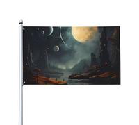 Attrayant et choquant. Drapeau d'extérieur DLXW de 0,9 x 1,5 m avec tête en toile, résistant aux UV, excellent savoir-faire, superbe et éblouissant