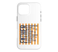 Attributs du père - Héros Aimant et travailleur Coque pour iPhone 16 Pro Max