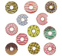 Attuslla 12 PCS Patch Thermocollant, Beignet Applique Patches Décoratifs, Beignet Sucré Ecusson Thermocollant Ecusson a Coudre pour Vêtements, Sacs à Dos, Jeans, Chapeau