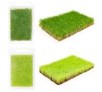 Attuslla 2 Paquet Artificielle Modèle Touffe, Touffe d'herbe Statique Herbe Modèle Arbres Gazon Lichen pour Feuillage pour DIY Railway Train Paysage du Paysage, Vert