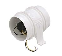 Attwood 1749-4 Aérateur/ventilateur de cale en ligne Série II Turbo 4000 12 volts pour tuyau de ventilation de 4" (100mm) de diamètre intérieur