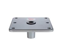 attwood Boat Seating Accessories Bases de Broches Lock'N-Pin 3/4" Aluminium 7 "x 7", sans Filetage, Bague en acétal, revêtement Transparent Adulte Unisexe