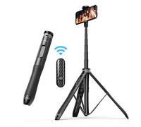 ATUMTEK 51'’ Perche Selfie Trépied, Selfie Stick avec Aluminium Résistant et Pieds Antidérapants Trépied Smartphone TikTok pour iPhone et Android, Enregistrement Vidéo, Blogage, Streaming en Direct