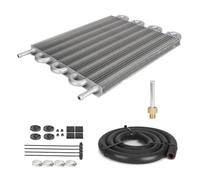 ATUMY Kit De Conversion De Radiateur Universel pour Climatisation De Voiture, 4/6/8 Rangées, Tube De Condenseur, Tube De Transmission, Refroidisseur D'huile Refroidisseur d'huile Moteur(8 Row Silver)