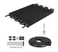 ATUMY Kit De Conversion De Radiateur Universel pour Climatisation De Voiture, 4/6/8 Rangées, Tube De Condenseur, Tube De Transmission, Refroidisseur D'huile Refroidisseur d'huile Moteur(8 Row Black)