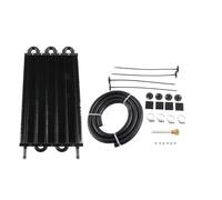 ATUMY Kit De Refroidisseur D'huile Universel en Aluminium, 4, 6 Ou 8 Rangées, pour Transmission Automatique, Convertisseur De Radiateur Manuel/Automatique Refroidisseur d'huile Moteur(6 Row Black)