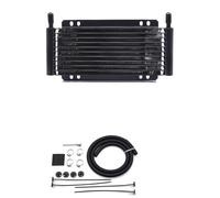 ATUMY Refroidisseur D'huile Universel À 11, 15, 20 Ou 26 Rangées pour Transmission Et Boîte De Vitesses. Radiateur en Aluminium Compatible avec Les Plaques Refroidisseur d'huile Moteur(11 Row)