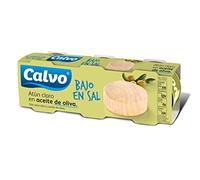 Atún Claro Calvo En Aceite De Oliva Bajo En Sal 3 x 52gr