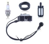 Atunne Bobine d'allumage pour Husqvarna 340 345 346 346XP 350 351 353 357 357xp 359 362 365 365 Tronçonneuse, Bobine d'allumage avce Filtre à Carburant Bougie d'allumage, Remplacement 537 81 27-01