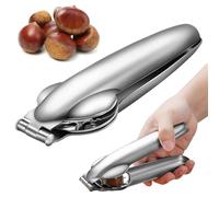Atuoxing Pince a Chataigne INOX Coupe Châtaignes Multifonctionnel Ouvre-Châtaignes Éplucheur de Chataigne Permettant d'économiser du Travail