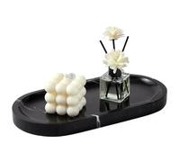 atural Marble Salle Bathroom Tray 12 """" ""x6"" ""plateau de vanit en marbre noir Organisateur de comptoir dcoratif en marbre pour parfum et bougie