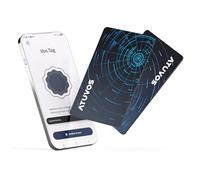ATUVOS Air Tag Traceur Lot de 2 Système Double, Wallet Tracker Carte Ultra-Fin Compatible avec iOS Apple et Android Google Localiser App, Localisateur Intelligent pour Portefeuille/Valise/Sac/Bagages