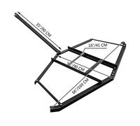 ATV et tracteur de pelouse faites glisser une herse d'allée de 66 pouces de largeur robuste avec 2 barres réglables à utiliser for les terrains de stationnement(66 Inch)