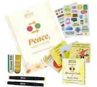 Atvi.fit Peace Not Panic Journal & Healthy Mind Affirmation Cards | 31-Day Guided Journal for Anxiety | Calm Mind & Emotional Wellness Combo for Daily Use