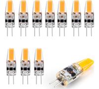 Atwnjkp Ampoule G4 LED Dimmable,3W Lampes LED G4 300LM Blanc Chaud 3000K,Equivalent 30W Halogène Lampe,AC/DC 12V-24V,sans Scintillement pour Chambre Salon Cuisine Jardin,Pack de 10
