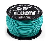 Atwood Rope MFG Cordon tactique en nylon/polyester - 1,18 mm x 38 m - Bobine réutilisable - Équipement de pêche, fabrication de bijoux, accessoires de camping (bleu sarcelle)